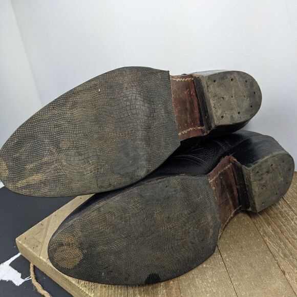 Boulet men's cowboy boot 1863 Western dress boot side zipper SZ 9 3E wide - Picture 8 of 9